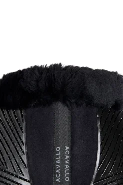 Acavallo Close Contact Gel & Memory Foam halvpad med saueskinn