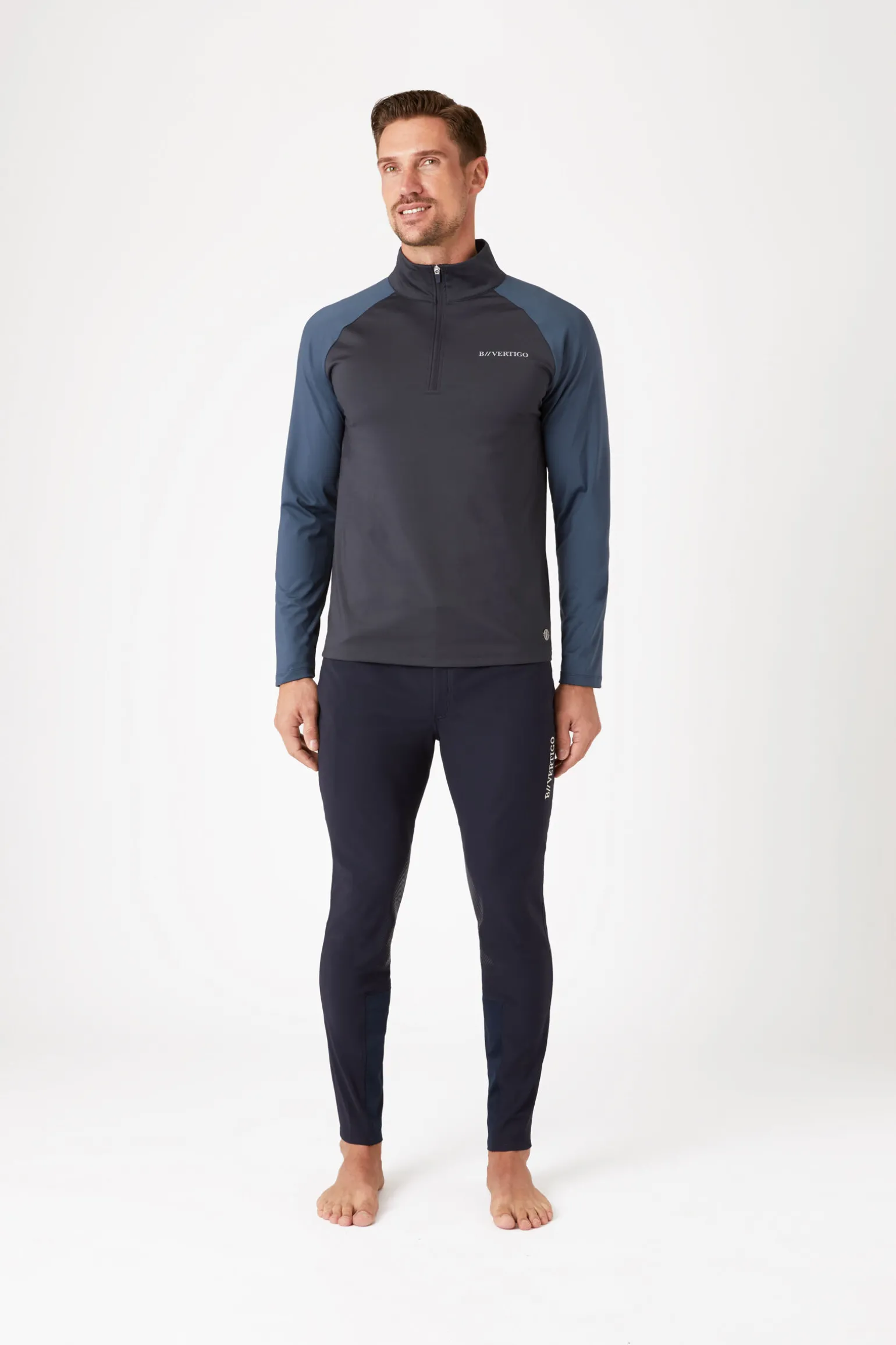 B Vertigo Edmund treningsskjorte med glidelås til herre