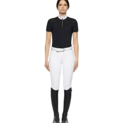 Cavalleria Toscana R-Evo Epaulet Shortsleeve Zip Polo