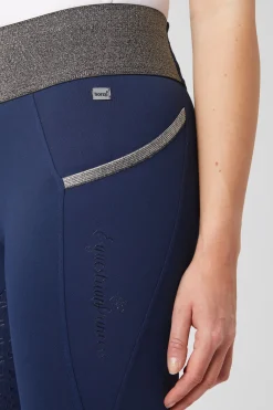 Helforsterket ridetights med glitterliv, dame