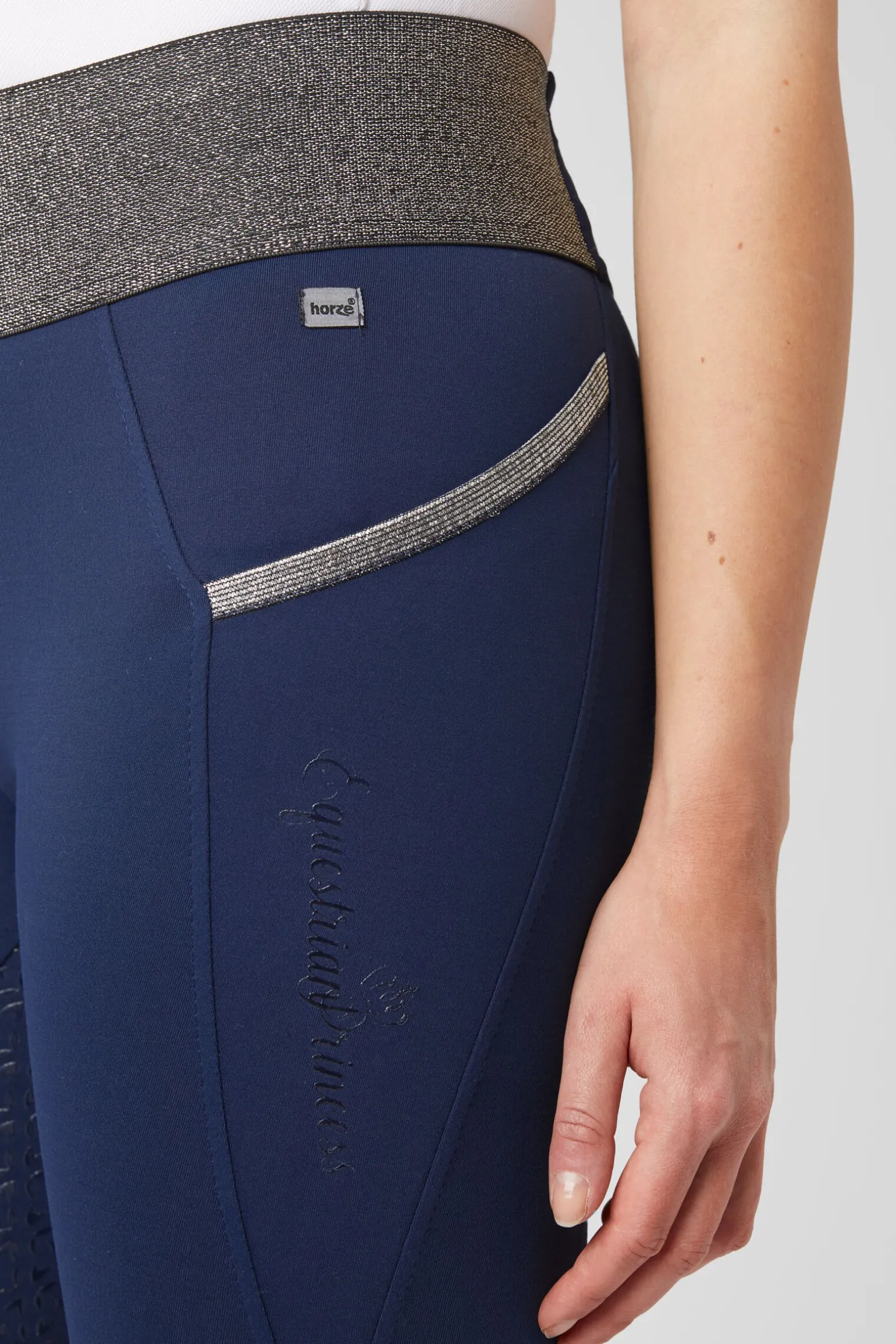 Helforsterket ridetights med glitterliv, dame