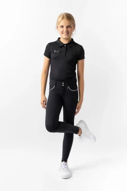 Horze Aubrey ridebukse, helforsterket med silikon, høyt liv, barn