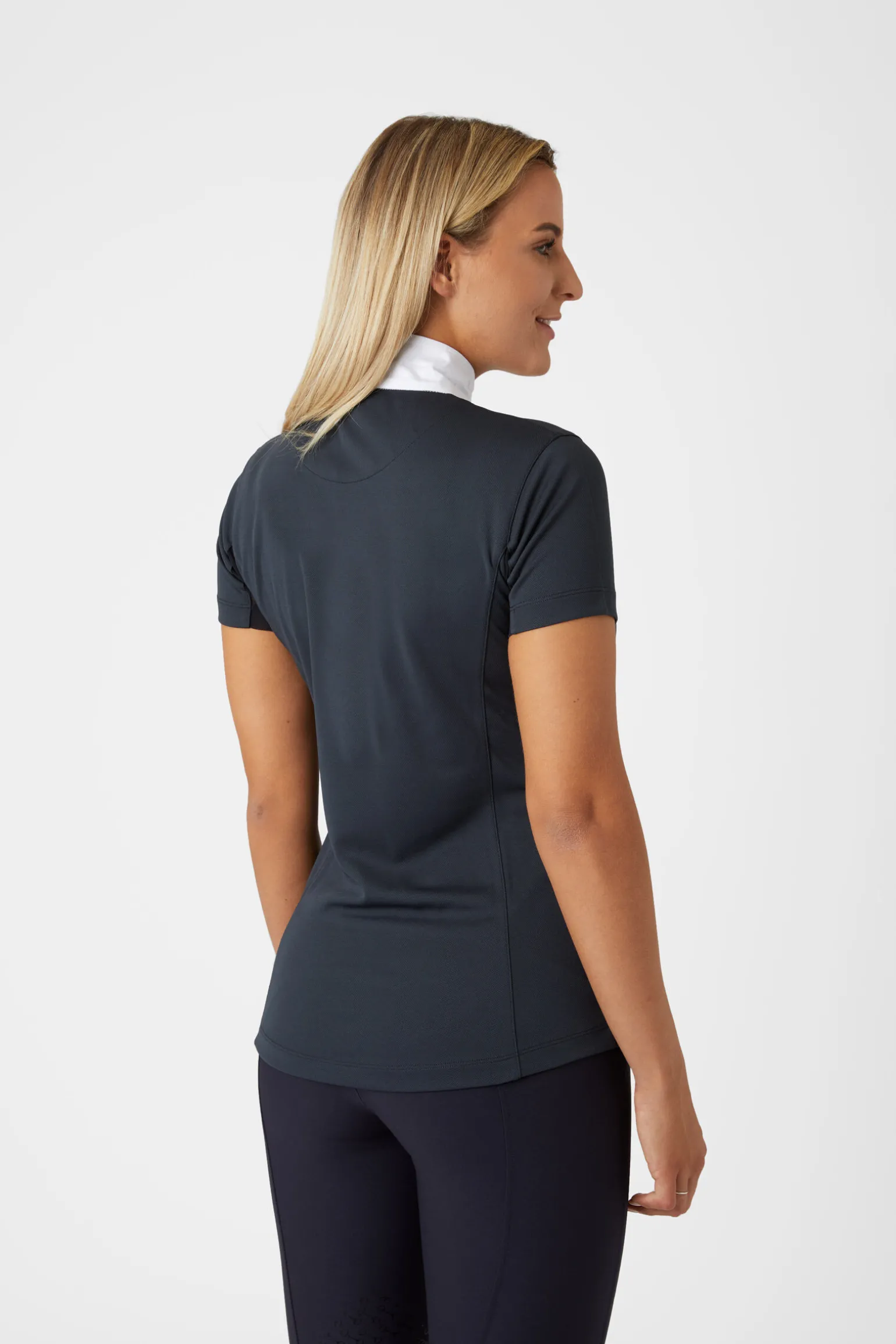 Horze Blaire kortermet teknisk stevneskjorte til damer med nettingdetaljer LSF 30+