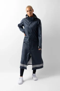 Horze Hazel lang regnjakke med splitt, dame