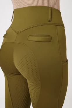 Horze Mira helforsterkede thermo-ridebukser til dame