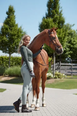 Horze Tara helforsterkede ridebukser med høyt liv og silikon, dame