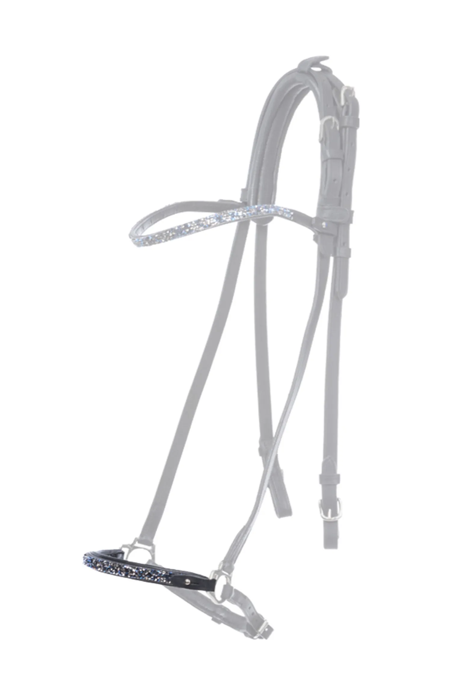 Kavalkade Blár Dropped Noseband Piece for Kjartan Icelandic Bridle