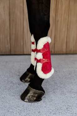 Kentucky Horsewear Vegansk saueskinn Bambus Elastiske fløyels senestøvler