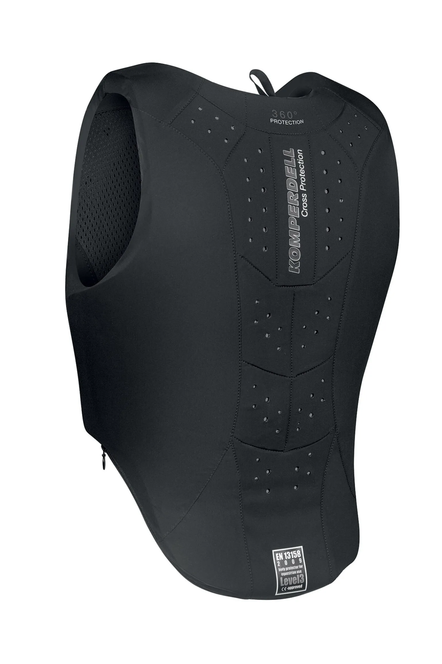 Komperdell sikkerhetsvest, frontglidelås, slim fit