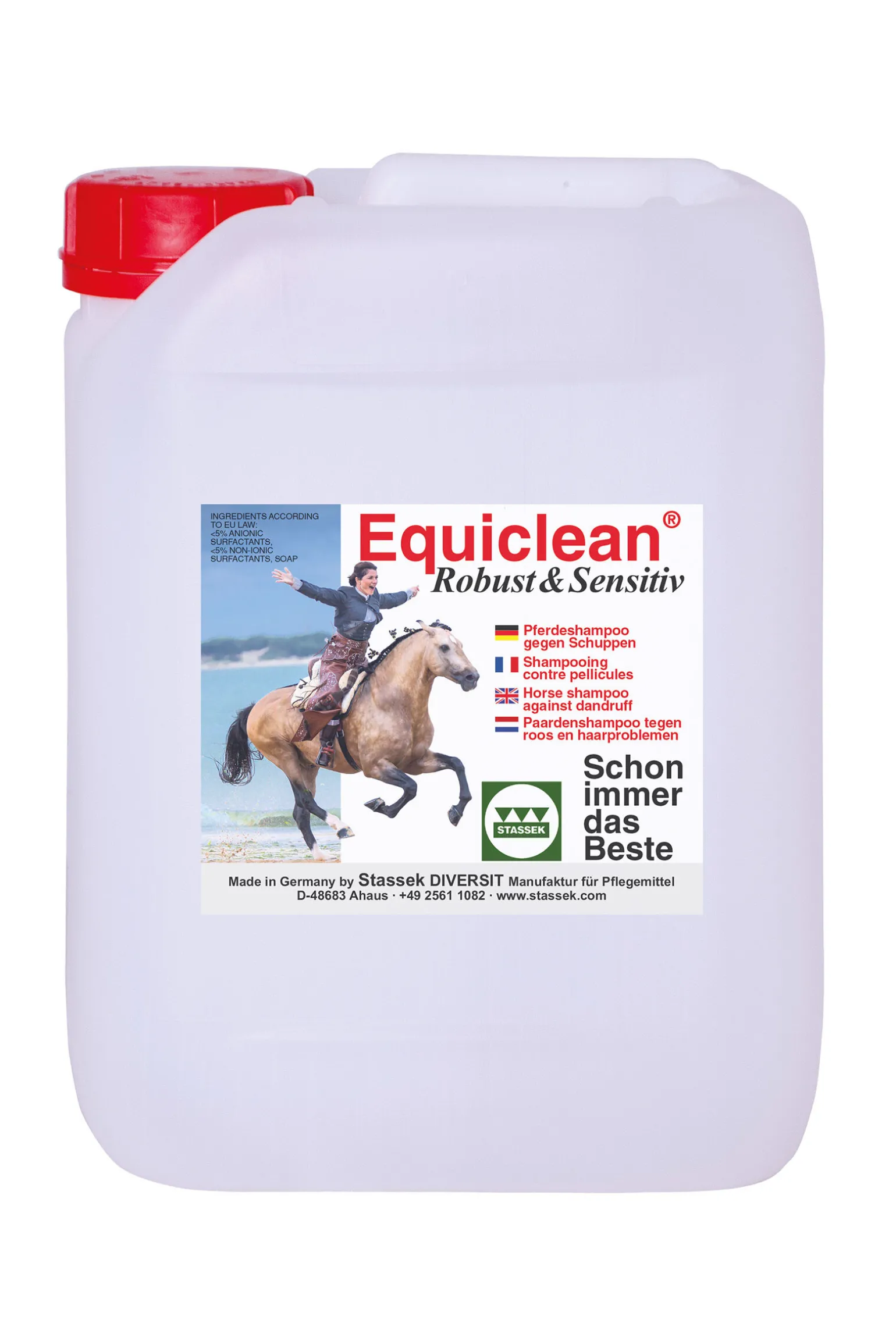 Stassek Equiclean Robust Utendørs sjampo, 2 liters
