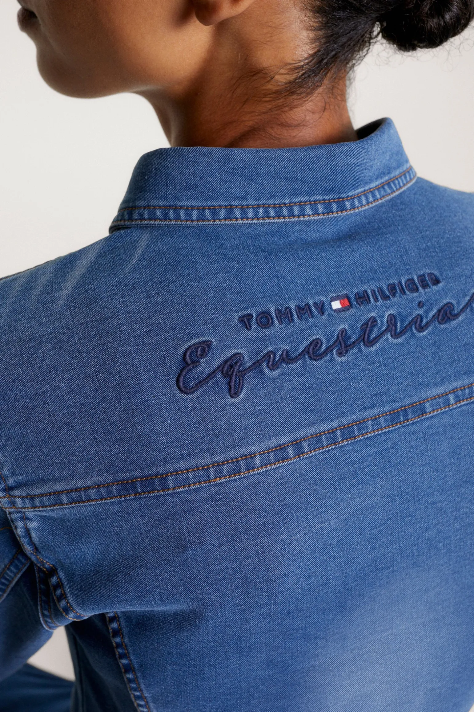 Tommy Hilfiger Equestrian Woodside Stretch Denim skjorte