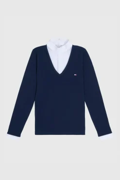 Tommy Hilfiger Equestrian Montana dames 2-i-1 stevneskjorte